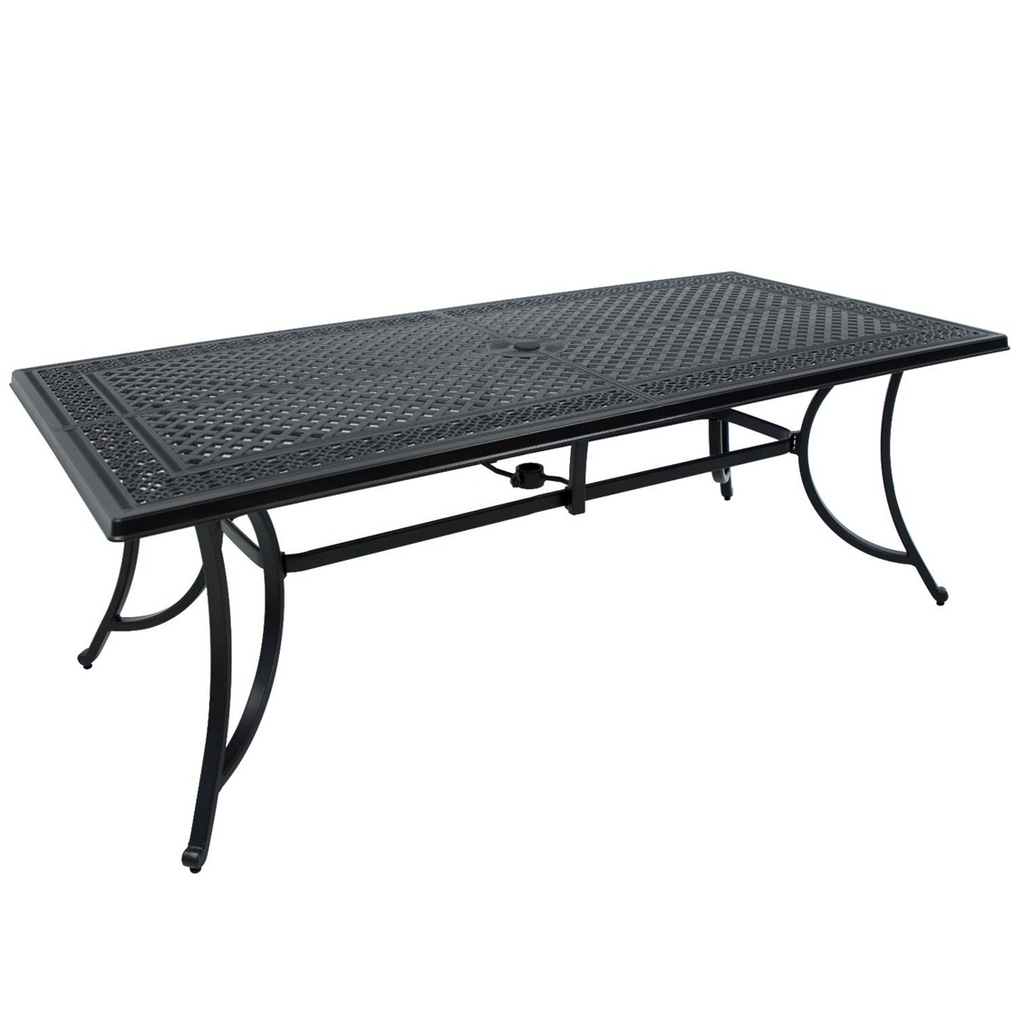 Positano Aluminium Outdoor Table in sand black colour 