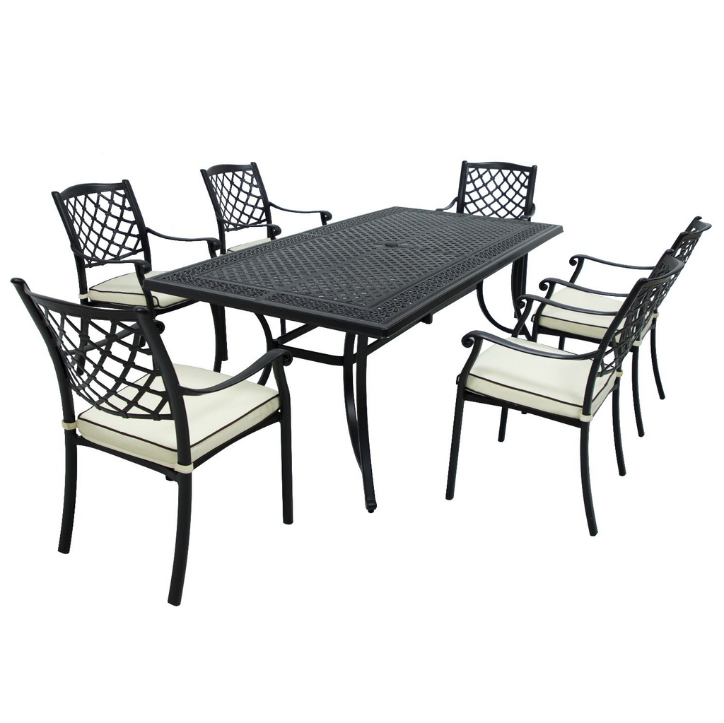 Positano Aluminium 7 piece Outdoor Setting Australia