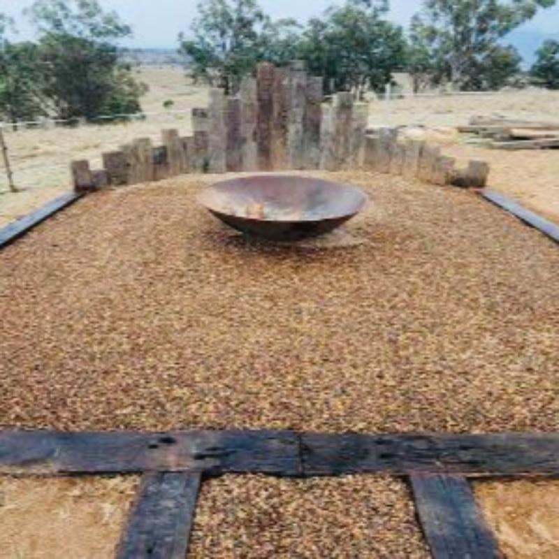 The Crucible X-Large sized Fire Pit on a rural setting - Hot Fire Pits Australia