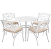 Marco Cast Aluminium 5 piece Outdoor Setting in white colour