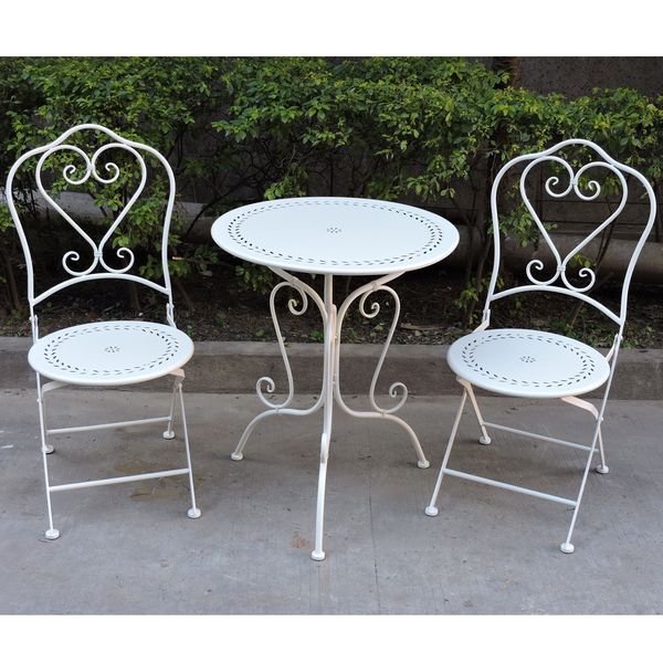 Zoe Wrought Iron Bistro 3 Piece Setting