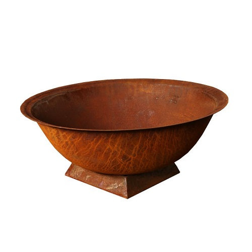 Cast Iron Deep Fire Pit Bowl with Trivet Base - 82cm Diameter x 35cm High