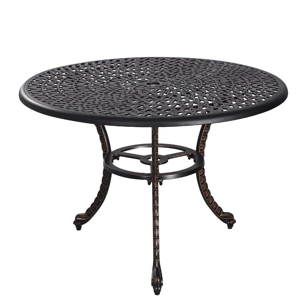 Table of the Chantal 5 piece Cast Aluminium Setting