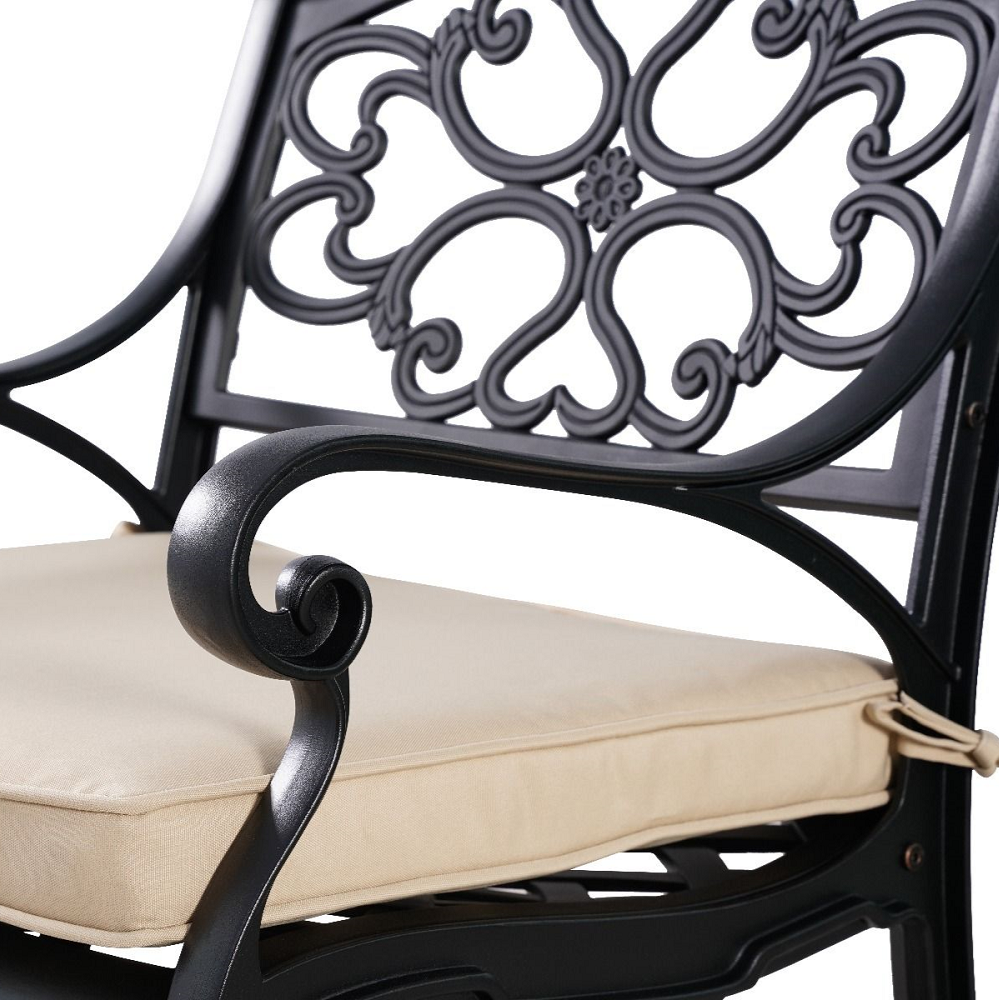 Close up of the Marco Cast Aluminium Outdoor Chair