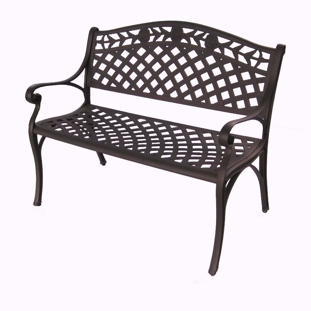 Melissa Cast Aluminium Bench in dark bronze colour Australia