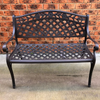 Dark bronze coloured Melissa Cast Aluminium Bench Australia