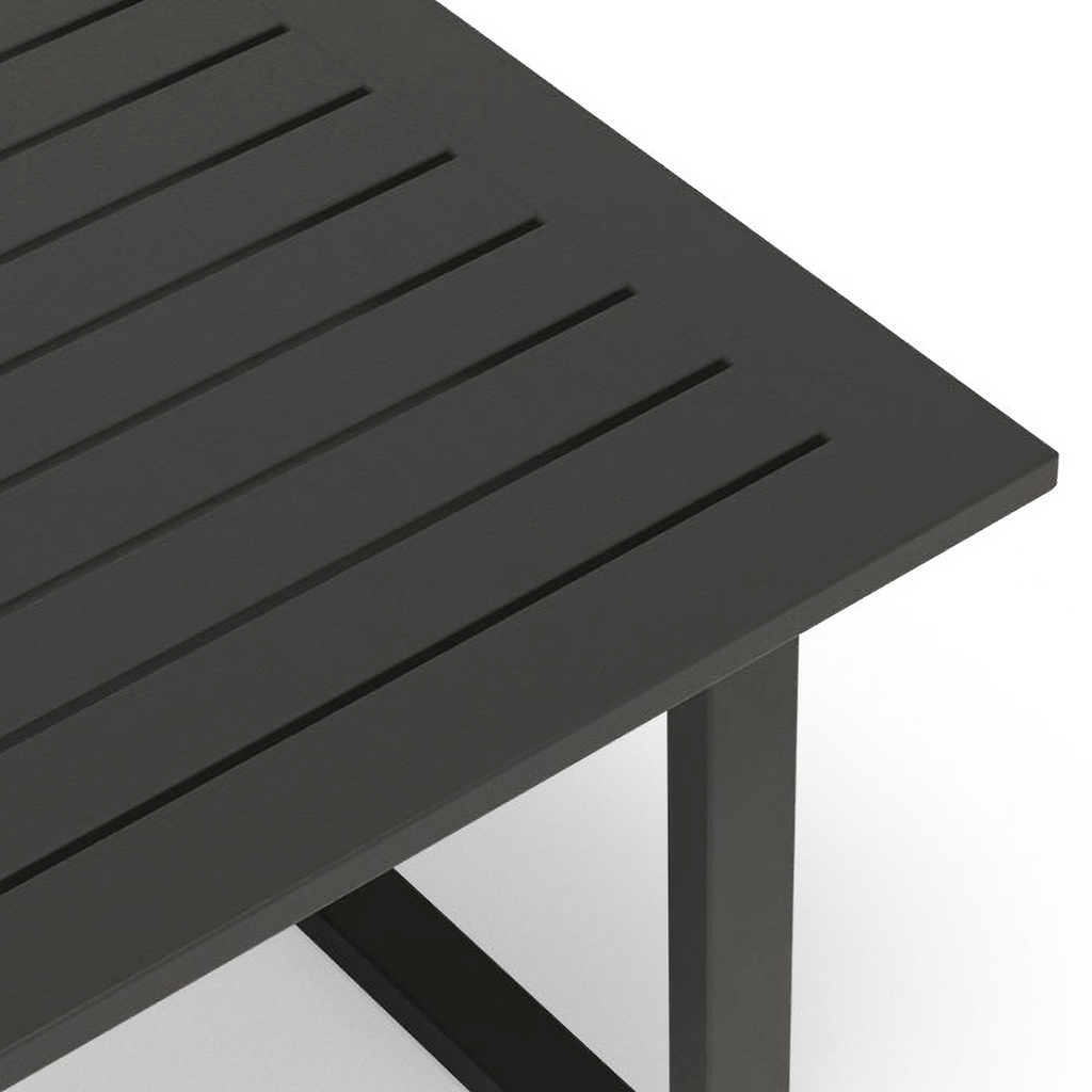 Vivara Outdoor Australia square Coffee Table in Charcoal close up