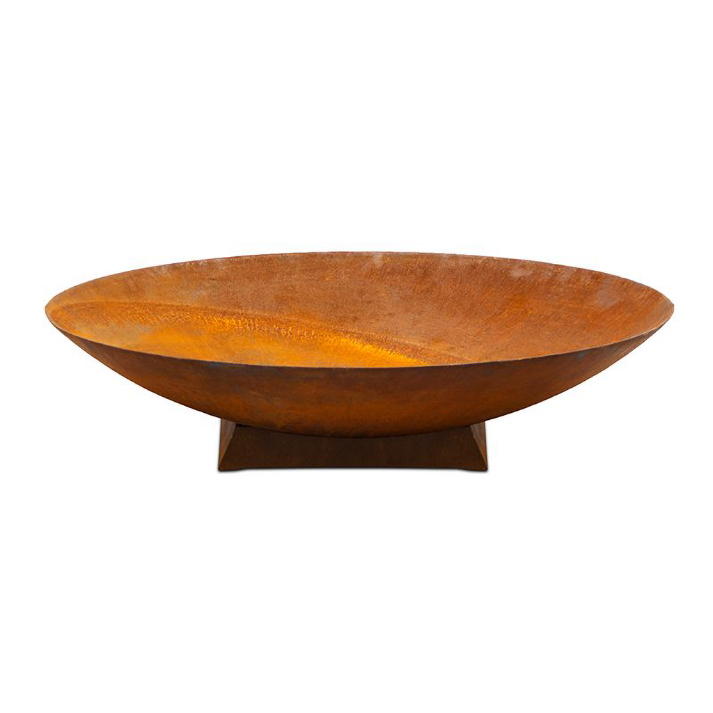 Cast Iron Deep Fire Pit Bowl with Trivet Base - 75cm Diameter x 35cm High