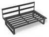 Frame of Vivara Sofa Australia Modular Section C - No Arm  in charcoal