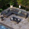 Vivara Modular Sofa - lifestyle garden modern furniture set in charcoal