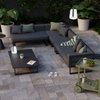 Vivara Modular Sofa - lifestyle outdoor modern furniture set in charcoal