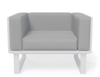 White coloured Vivara outdoor Sofa Australia - Single Seater