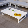 Vivara Outdoor Australia rectangle Coffee Table in White with a couple of drinks