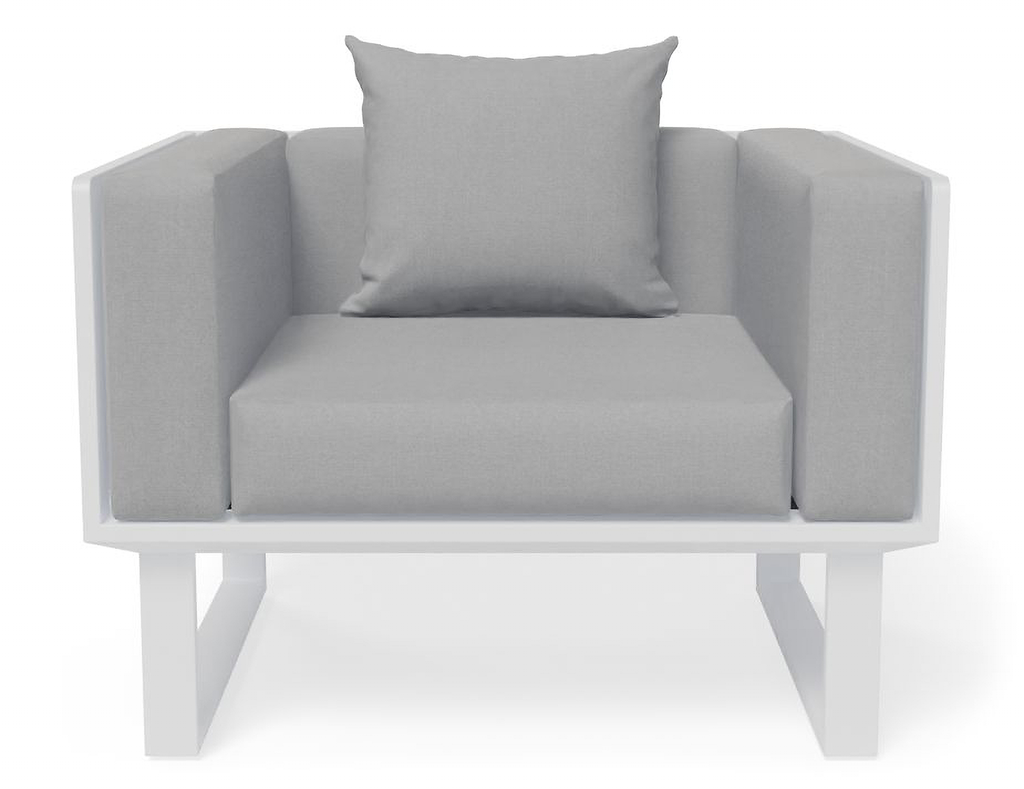 White coloured Vivara outdoor Sofa Australia - Single Seater