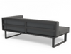 Back view of Vivara Sofa Australia Modular Section B - Right Arm in Charcoal colour