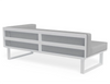 Back view of Vivara Sofa Australia Modular Section B - Right Arm in White colour