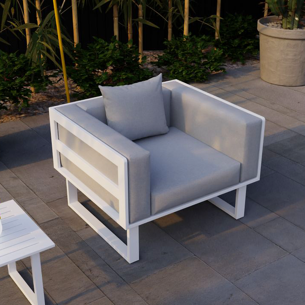 Vivara outdoor Sofa Australia - Single Seater in white colour