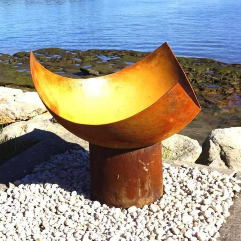 The Chalice Fire Pit at the seaside - 80cm Diameter x 40cm Deep