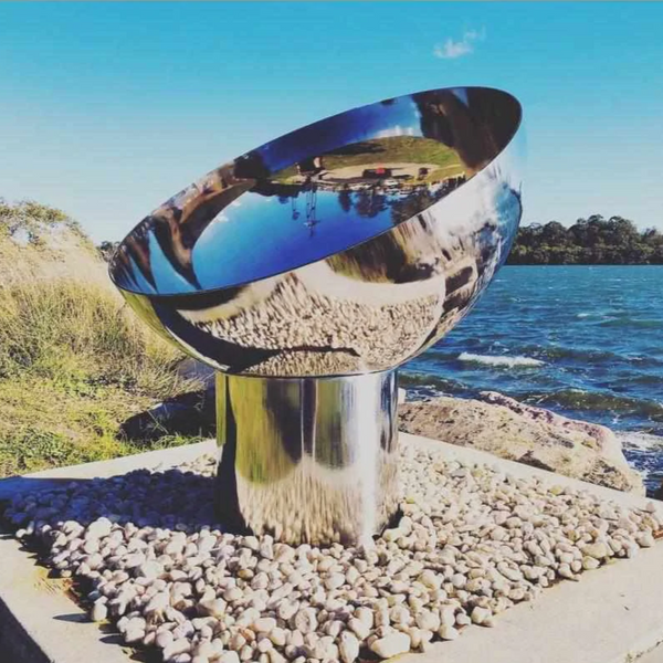 The Goblet Stainless Steel Fire Pit - 80cm Diameter x 40cm Deep