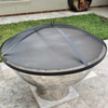 Teppanyaki Stainless Steel Fire Pit complete with a mesh screen top