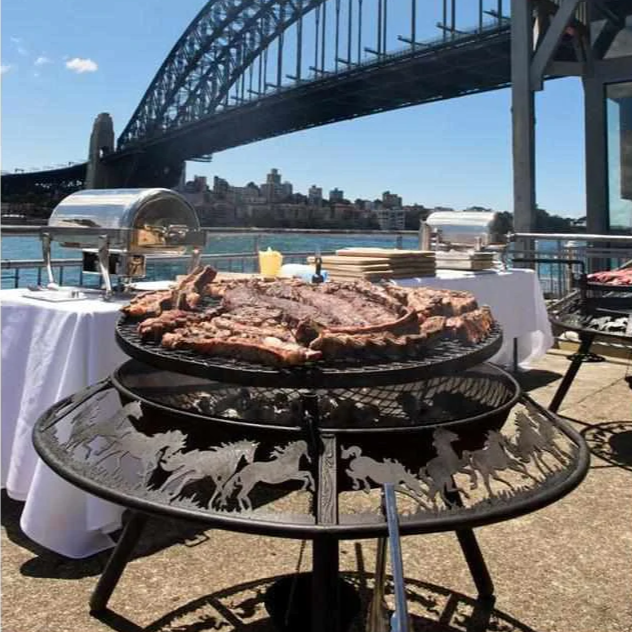 Cooking up a meat feast on the Ultimate BBQ Fire Pit