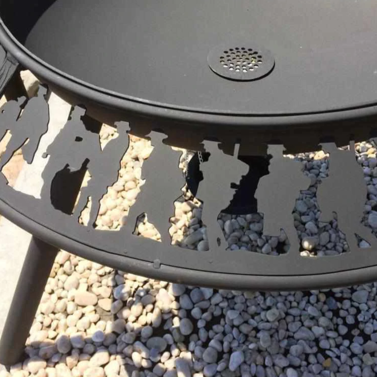 Close up of Anzac pattern on the Ultimate BBQ Fire Pit 