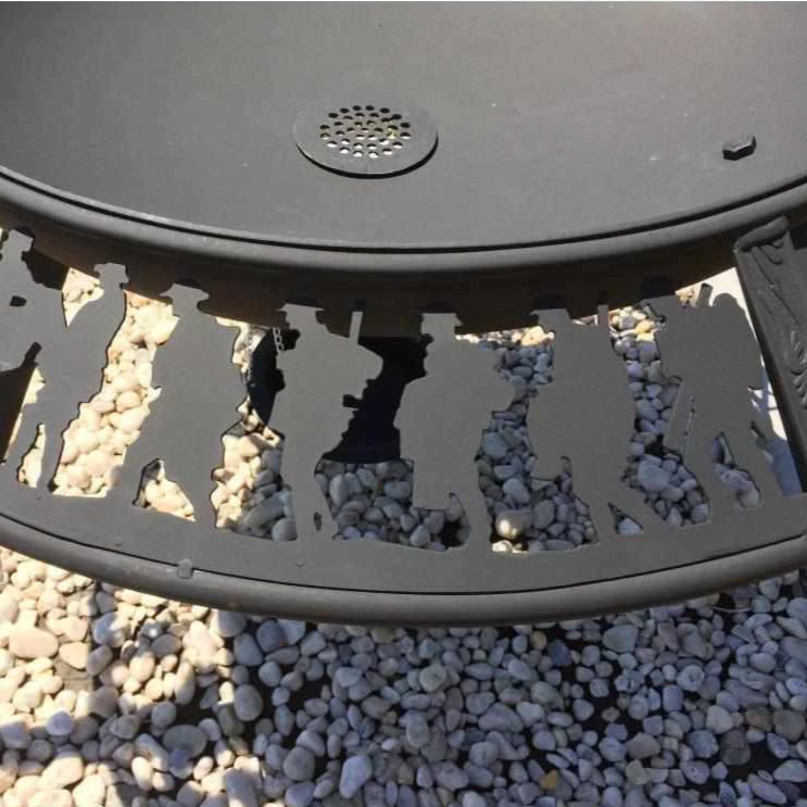 Close up of Anzac pattern on the Ultimate BBQ Fire Pit 